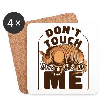 Don't Touch Me Pink Fairy Chlamyphoridae - Coasters (set of 4) - white - Front
