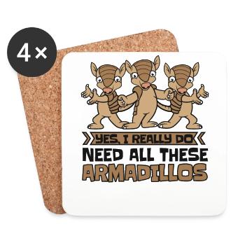 Really Do Need All These Armadillos Pink Fairy - Coasters (set of 4) - white - Front