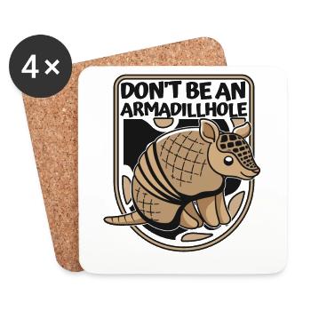 Sei keine Armadillhole Pink Fairy - Untersetzer (4er-Set) - Weiß - Vorne