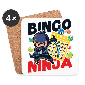 Joueur de bingo Ninja Bingo Ninja - Dessous de verre (lot de 4) - blanc - Devant