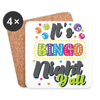 Bingo Player C’est la soirée bingo - Dessous de verre (lot de 4) - blanc - Devant