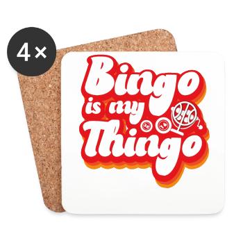 Bingo Player Pun Bingo Is My - Coasters (set of 4) - white - Front