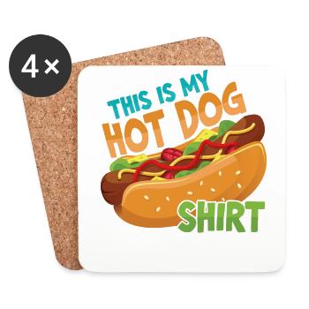Hot Dog Adulte C’est Mon Hot Dog - Dessous de verre (lot de 4) - blanc - Devant