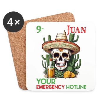 Drôle de dicton de tequila Cinco De Mayo Design - Dessous de verre (lot de 4) - blanc - Devant