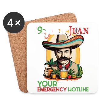 Drôle de dicton de tequila Cinco De Mayo Design - Dessous de verre (lot de 4) - blanc - Devant