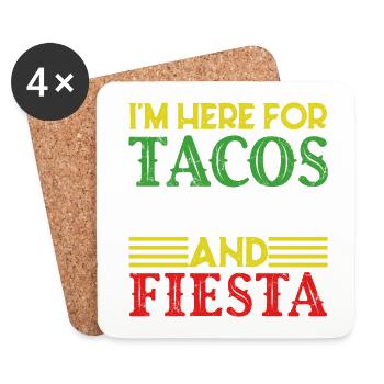 Funny Fiesta Saying Mexican Holiday - Coasters (set of 4) - white - Front