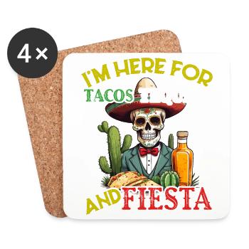 Funny Fiesta Saying Mexican Holiday - Coasters (set of 4) - white - Front