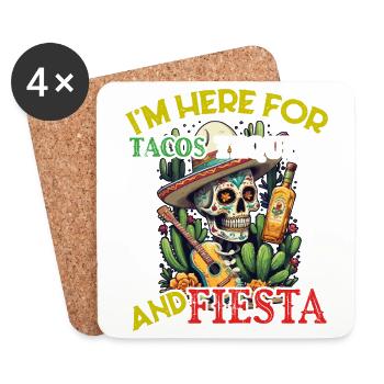 Lustiger Fiesta Spruch Cinco De Mayo Taco Design - Untersetzer (4er-Set) - Weiß - Vorne