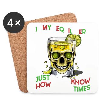 Drôle Tequila Era Cinco De Mayo Mexico Design - Dessous de verre (lot de 4) - blanc - Devant