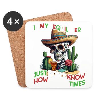 Funny Tequila Era Cinco De Mayo Mexico - Coasters (set of 4) - white - Front