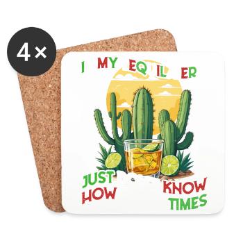 Funny Tequila Era Cinco De Mayo Iconic - Coasters (set of 4) - white - Front