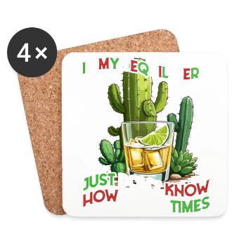 Drôle de tequila Era Cinco De Mayo Mexique - Dessous de verre (lot de 4) - blanc - Devant