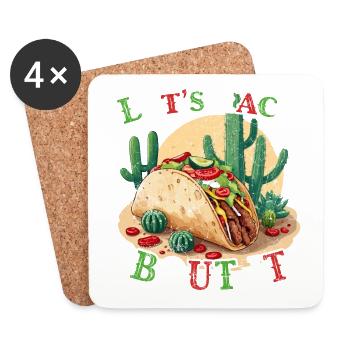Cinco De Mayo Amateur De Taco Drôle Mexicain - Dessous de verre (lot de 4) - blanc - Devant