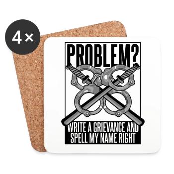 Write A Grievance And Spell My Name Right Police - Coasters (set of 4) - white - Front