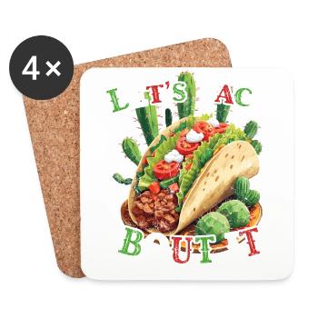 Cinco De Mayo Taco Fun Cuisine mexicaine - Dessous de verre (lot de 4) - blanc - Devant