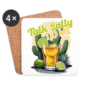 Drôle de dicton de tequila Cinco De Mayo Iconique - Dessous de verre (lot de 4) - blanc - Devant