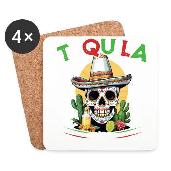 Drôle de dicton de tequila Cinco De Mayo Design - Dessous de verre (lot de 4) - blanc - Devant