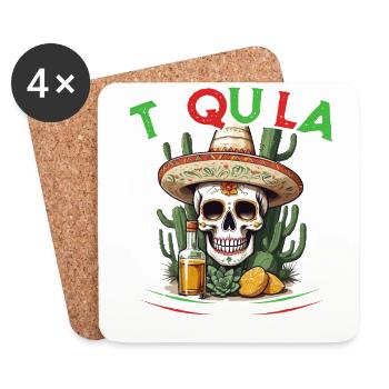 Lustiger Tequila Spruch Cinco de Mayo Design - Untersetzer (4er-Set) - Weiß - Vorne