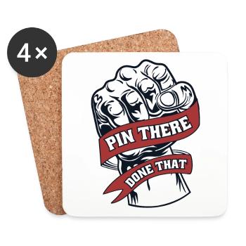 Pin There Done That Techniques Exercise Arm - Coasters (set of 4) - white - Front