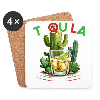 Drôle de dicton de tequila Cinco De Mayo Design - Dessous de verre (lot de 4) - blanc - Devant