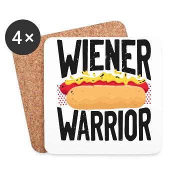 Hot Dog Adulte Humour Jeu de mots Coquin - Dessous de verre (lot de 4) - blanc - Devant