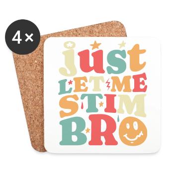 Sensibilisation à l’autisme April Just Let Me Stim Bro Kid - Dessous de verre (lot de 4) - blanc - Devant