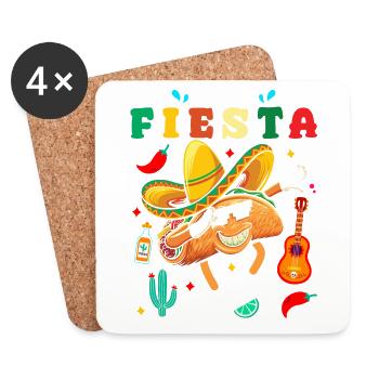 Drôle Meme Citation Taco Fête mexicaine, Fiesta Mexico - Dessous de verre (lot de 4) - blanc - Devant