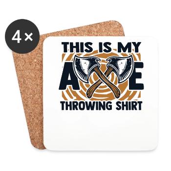 This Is My Axe Throwing Apparel Competition Game - Coasters (set of 4) - white - Front
