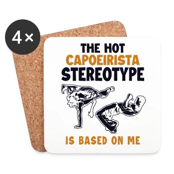 Capoeirista Stereotyp basiert auf Me Ginga Dance - Untersetzer (4er-Set) - Weiß - Vorne