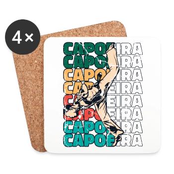 Retro Capoeira Text Ginga Capoeirista Tanz - Untersetzer (4er-Set) - Weiß - Vorne