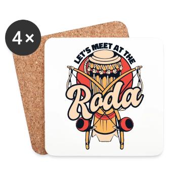 Treffen wir uns beim Roda Capoeirista Ginga Dance - Untersetzer (4er-Set) - Weiß - Vorne