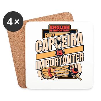 Education Is Important But Capoeira Is - Coasters (set of 4) - white - Front