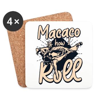 Macaco ist, wie ich Capoeirista Ginga tanze - Untersetzer (4er-Set) - Weiß - Vorne