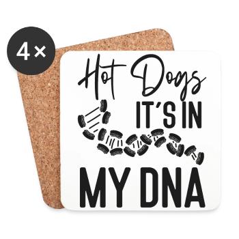 Hot Dog Hot-dogs pour adultes C’est dans mon - Dessous de verre (lot de 4) - blanc - Devant