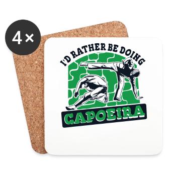 Ich würde lieber Capoeira Capoeirista Ginga machen - Untersetzer (4er-Set) - Weiß - Vorne