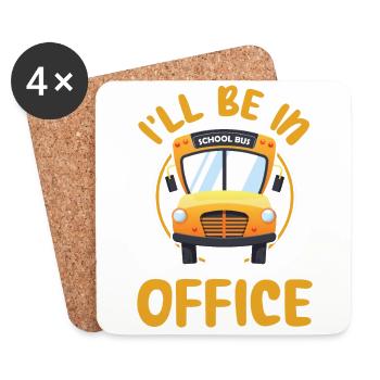 funny bus driver school bus driver saying gift - Coasters (set of 4) - white - Front