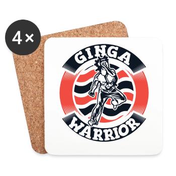 Ginga Warrior Capoeirista Ginga Dance - Coasters (set of 4) - white - Front