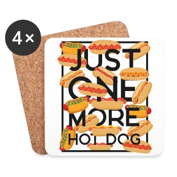 Hot Dog Adulte juste un de plus chaud - Dessous de verre (lot de 4) - blanc - Devant