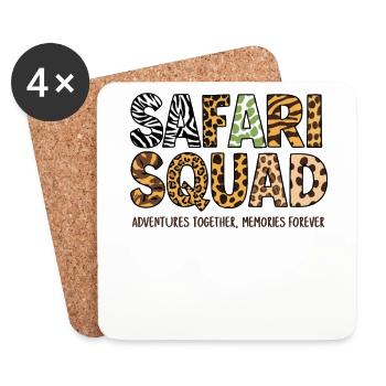 Safari Squad Adventure Together Memories for - Coasters (set of 4) - white - Front