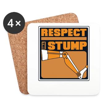 Respect The Stump Prosthesis Foot User Leg - Coasters (set of 4) - white - Front