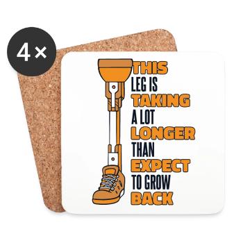 Leg Is Taking A Longer To Grow Back User Leg - Coasters (set of 4) - white - Front