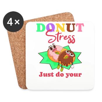 Groovy Testing Day School Outfits for All Classes - Coasters (set of 4) - white - Front