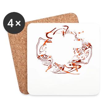 Batterie Batteurs Batteurs - Dessous de verre (lot de 4) - blanc - Devant