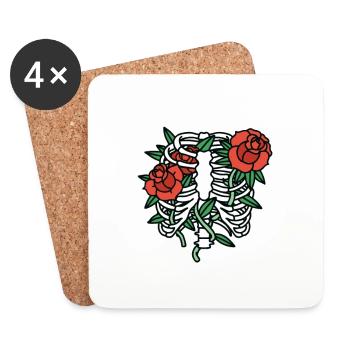 Blumen In Den Dunkelsten Teilen Von Ihnen! - Untersetzer (4er-Set) - Weiß - Vorne