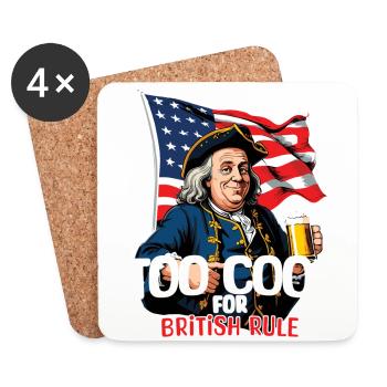 No British rule Celebrate the - Coasters (set of 4) - white - Front