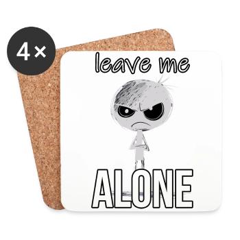 Laissez-moi tranquille Fynny Adolescent Antisocial - Dessous de verre (lot de 4) - blanc - Devant