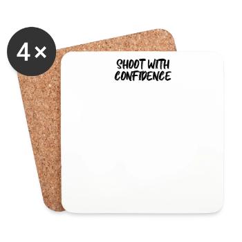 Billiards - Shoot with Confidence - Coasters (set of 4) - white - Front