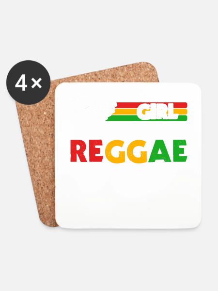 Rastafari Musik Rasta Jamaica Reggae - Untersetzer (4er-Set) - Weiß