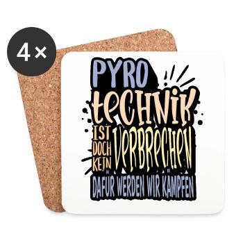 Pyrotechnics are not a crime - Meme Spruch - Coasters (set of 4) - white - Front