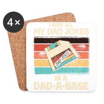 Retro Vintage Daddy 60s 70s 80s 90s Party Costume - Coasters (set of 4) - white - Front